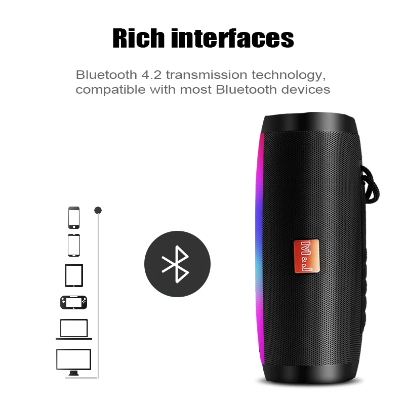 Boombox Открытый Портативный беспроводной Bluetooth динамик светодиодный Мелодия фонарь современный подарок водонепроницаемый беспроводной Bluetooth динамик