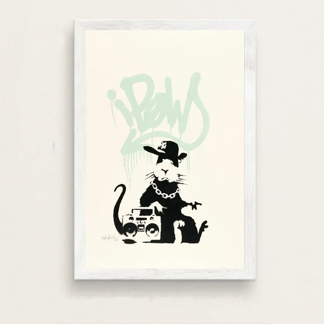 6 Banksy граффити современное искусство уличное искусство Искусство Живопись Шелковый Холст плакат настенный домашний декор - Цвет: 6