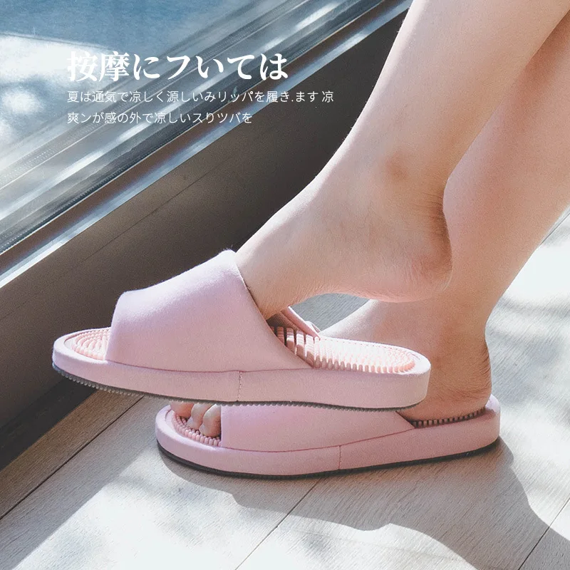 

Coslony Indoor Non-slip Thick Bottom 3D Acupoint Massage Slippers for Men Women 2019 Heighten chic designers platform Shoes