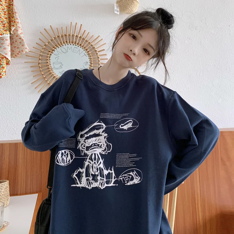 

Женский свитер с длинным рукавом Waitmore, свободная тонкая куртка в стиле бойфренда в Корейском стиле, весна-осень