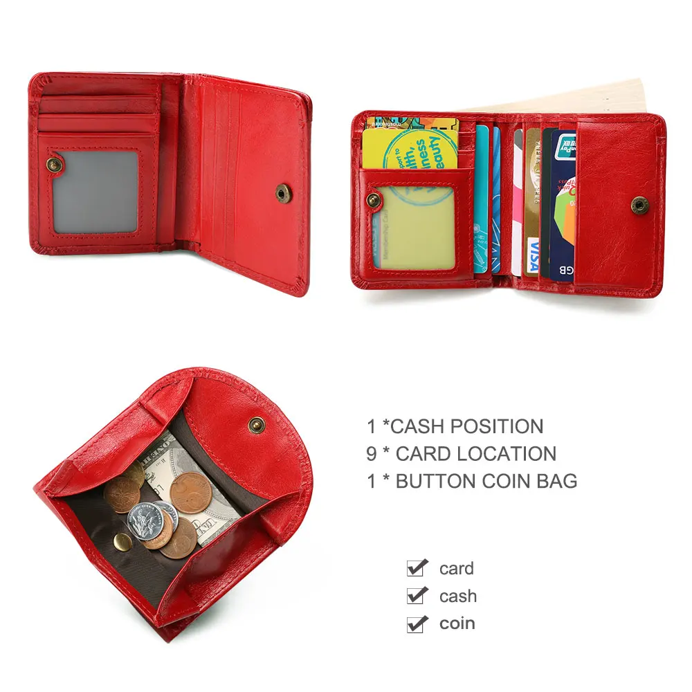 Женский мини кошелек JOYIR из натуральной кожи маленький держатель для карт