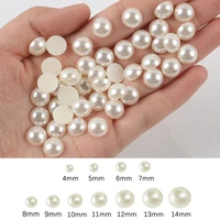 off white beige half round flat back pearls mix sizes 2 3 4 5 6 8 10 12mm 25mm all abs imitation fashion beads to diy nail art