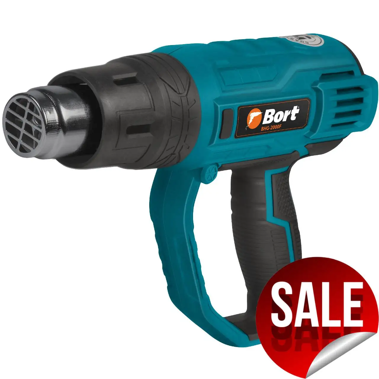 Фен технический Bort BHG 2000F (Мощность 2000 Вт 3 режима работы комплект