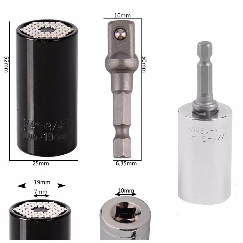 7-19 мм Универсальный динамометрический ключ рукав трещотка магический