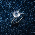 Роскошные чешские драгоценности белый шесть коготь 2,75 карат стразы кольцо моды с серебряным покрытием 9 мм кольцо Девушки Элегантные женские обручальные кольца, ювелирные изделия в качестве подарка