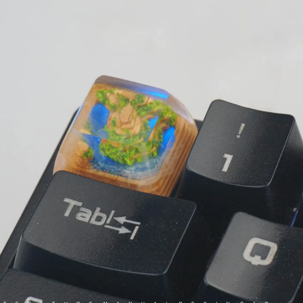 3D Деревянный колпачок для клавиатуры с подсветкой замок в небе скрытый сад