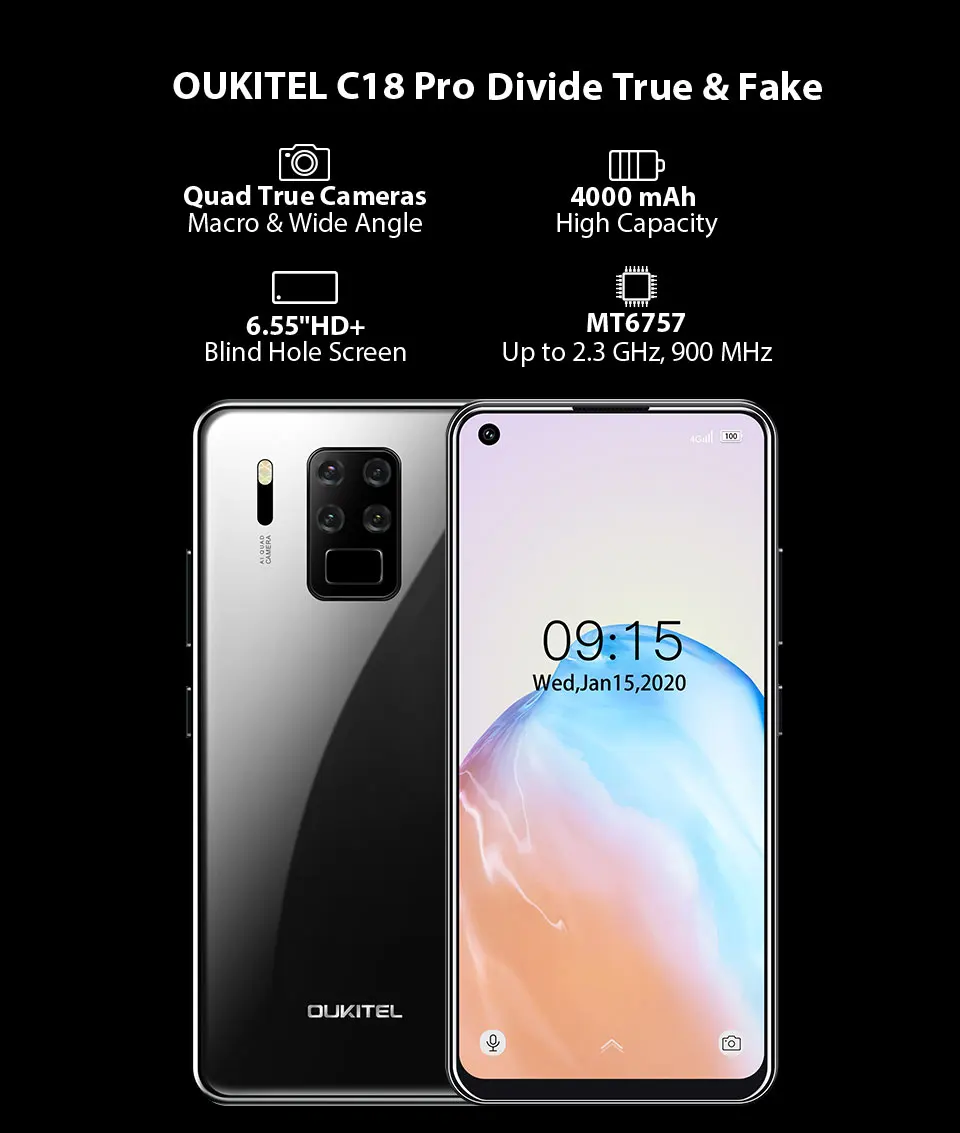 OUKITEL C18 Pro смартфон с 5 дюймовым дисплеем восьмиядерным процессором ОЗУ 4 Гб ПЗУ 64