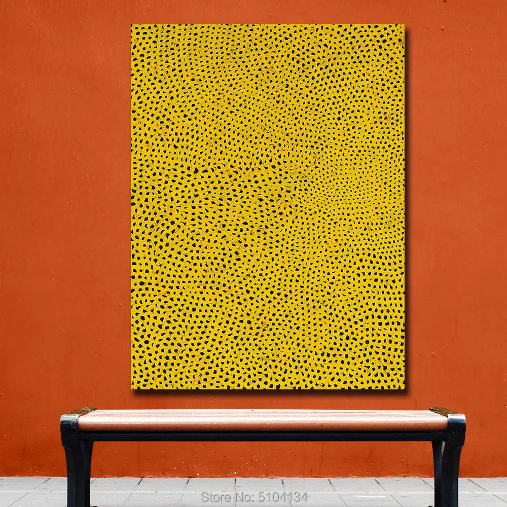 Краска для масляной краски настенная краска рисования Yayoi Kusama желтая Домашняя