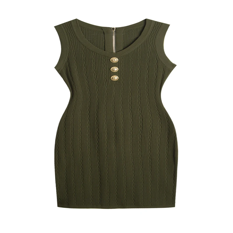 

Cacah Up2021New high-quality women's knitted slim-fit hip dress fashion zipper office temperament dress sexy evening dress