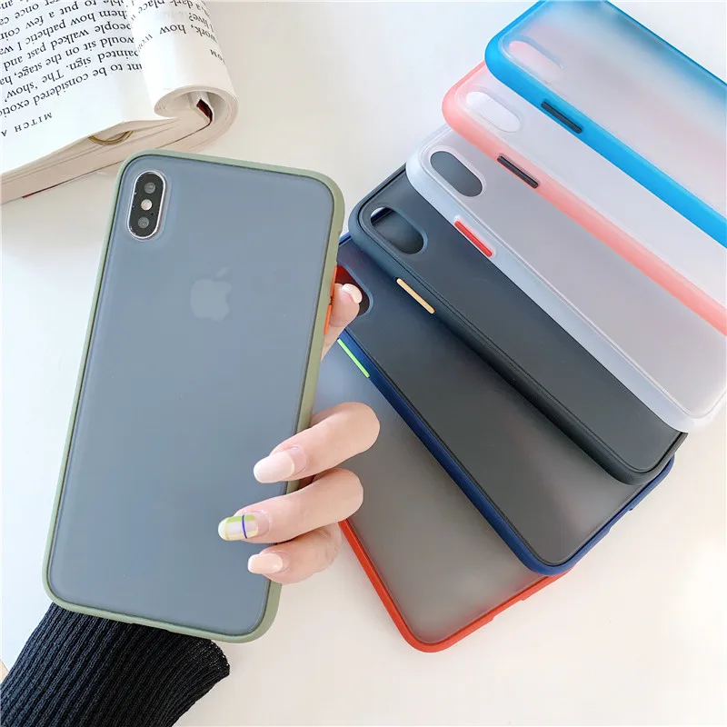 Противоударный чехол для телефона iphone 11 XR XS Max X 7 8 6 6S Plus прозрачный матовый