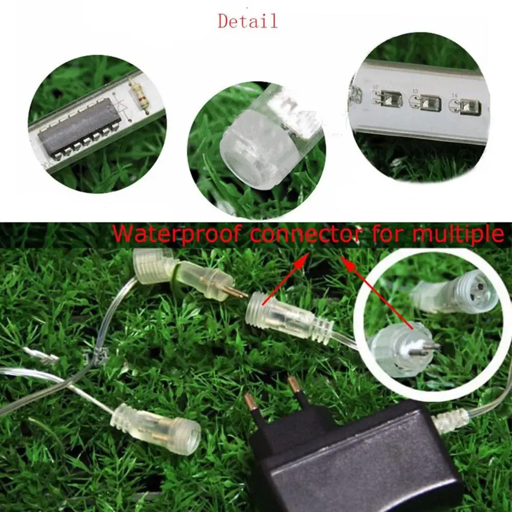 8 шт. трубки 30 см мини светодиодный Метеоритный душ сказосветильник 144 дождь