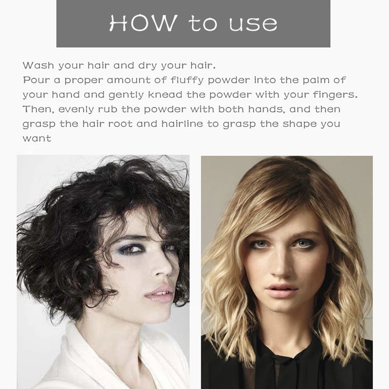 Пушистая пудра для укладки волос воск тонкая воска линия увеличивает объем