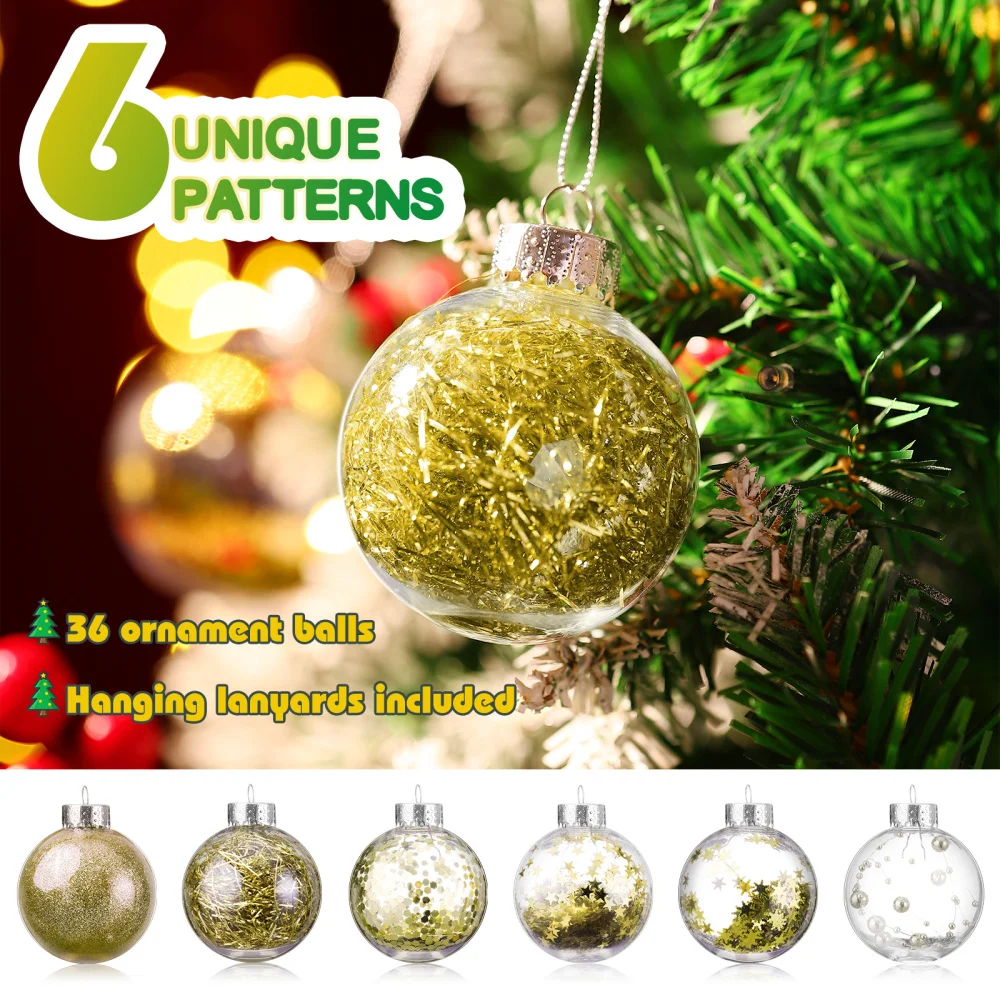

Toyvian 36pcs 6cm Chritsmas Tree Wall Pendant Hanging Ornament Holiday Party Pendant Winter Wedding Party Decoration