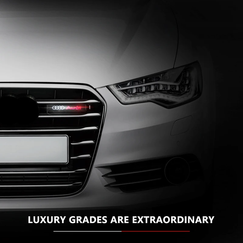 1 шт. для Audi a3 a4 a5 a6 a7 a8 Q3 Q4 Q5 Q6 Q7 b8 b6 автомобильный эмблемный знак на переднем капоте с светодиодными декоративными огнями автомобильные аксессуары.