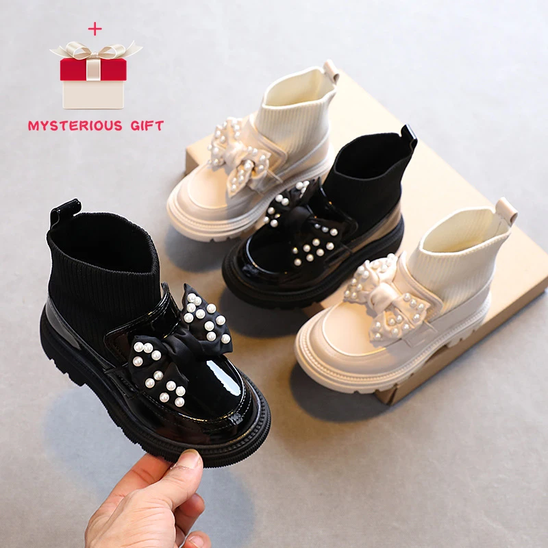 

Girls Bootie Children's Autumn Boots with Shaft Panel Casual Dress Slip-On Fashion Warm Winter Shoes Toddler Boots For Kids