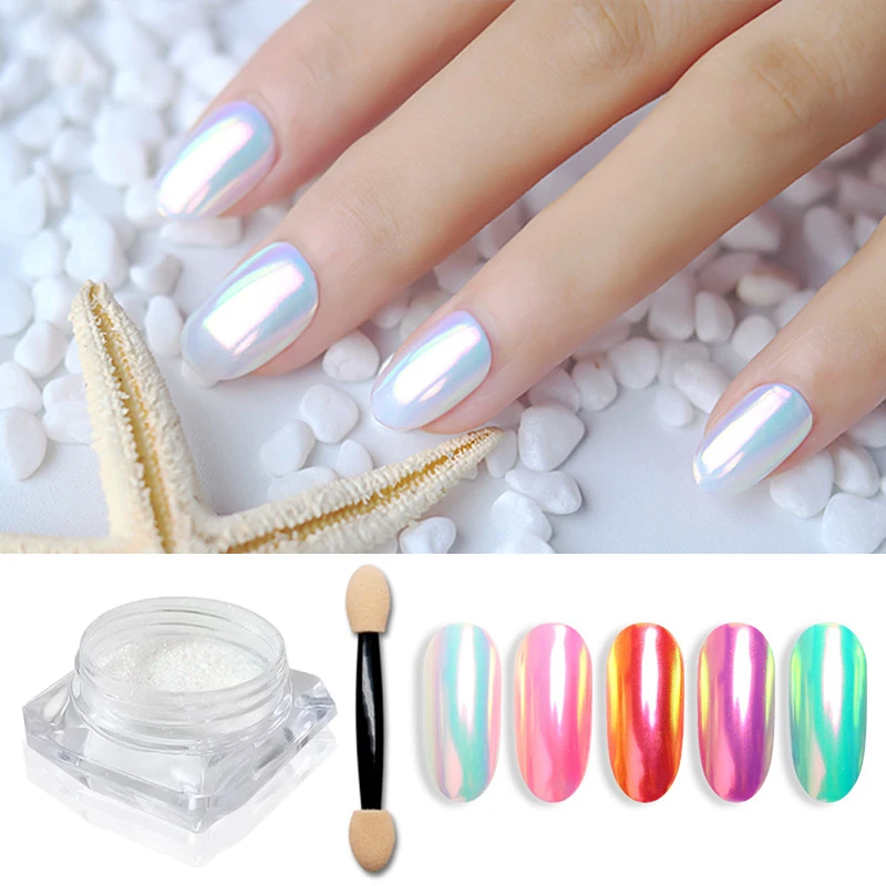 

Mixed Nail Powder Sequins Holographic Nail Art Glitter Pigment Chrome Dust Flakes Sequins Nail Art Decorations Manicure