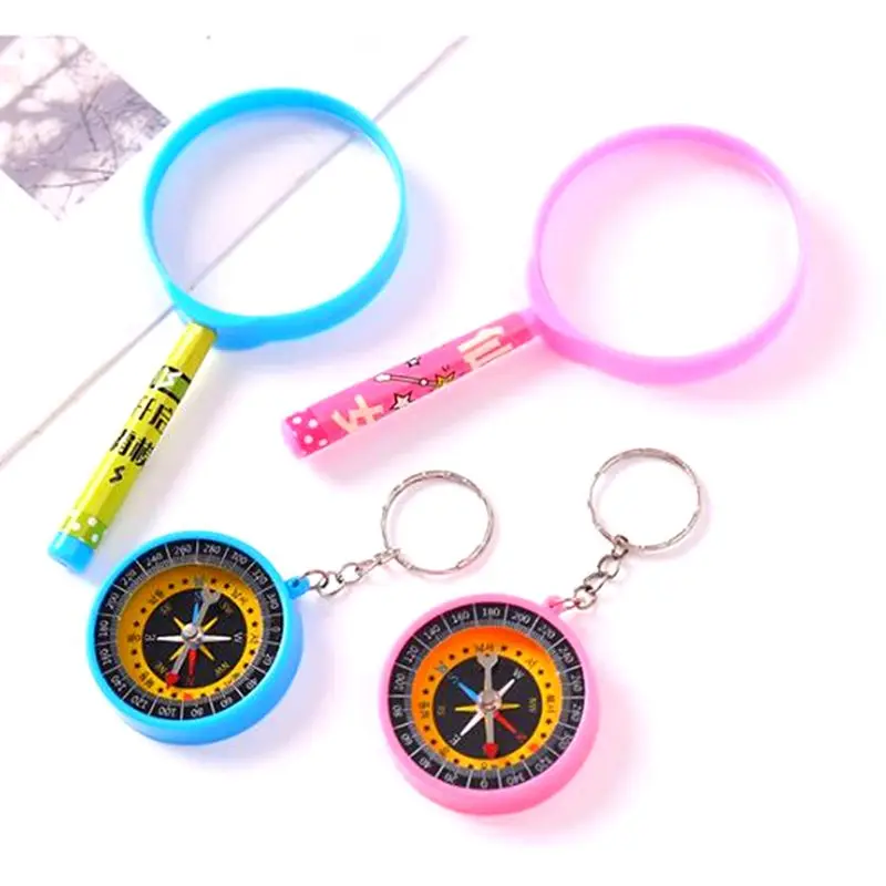 

Magnifying Glasses Compass Set Toy For Kids Outdoor Explor Indoor Toy Boys Girls