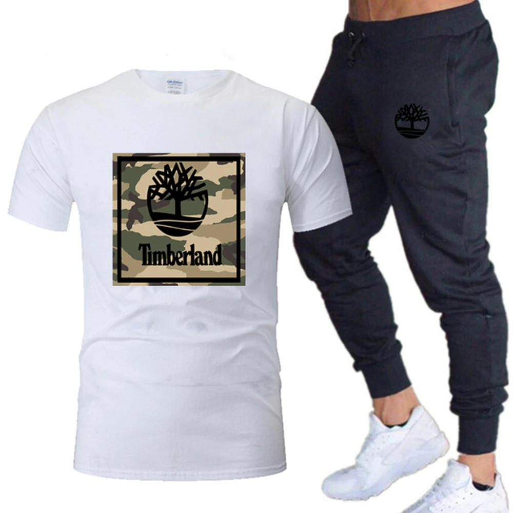 

Summer Couples Camouflage Print Sports T-Shirt Casual Running Clothes Short Sleeve Pants 2P Hot Sale 2021 New Sportswear Suit