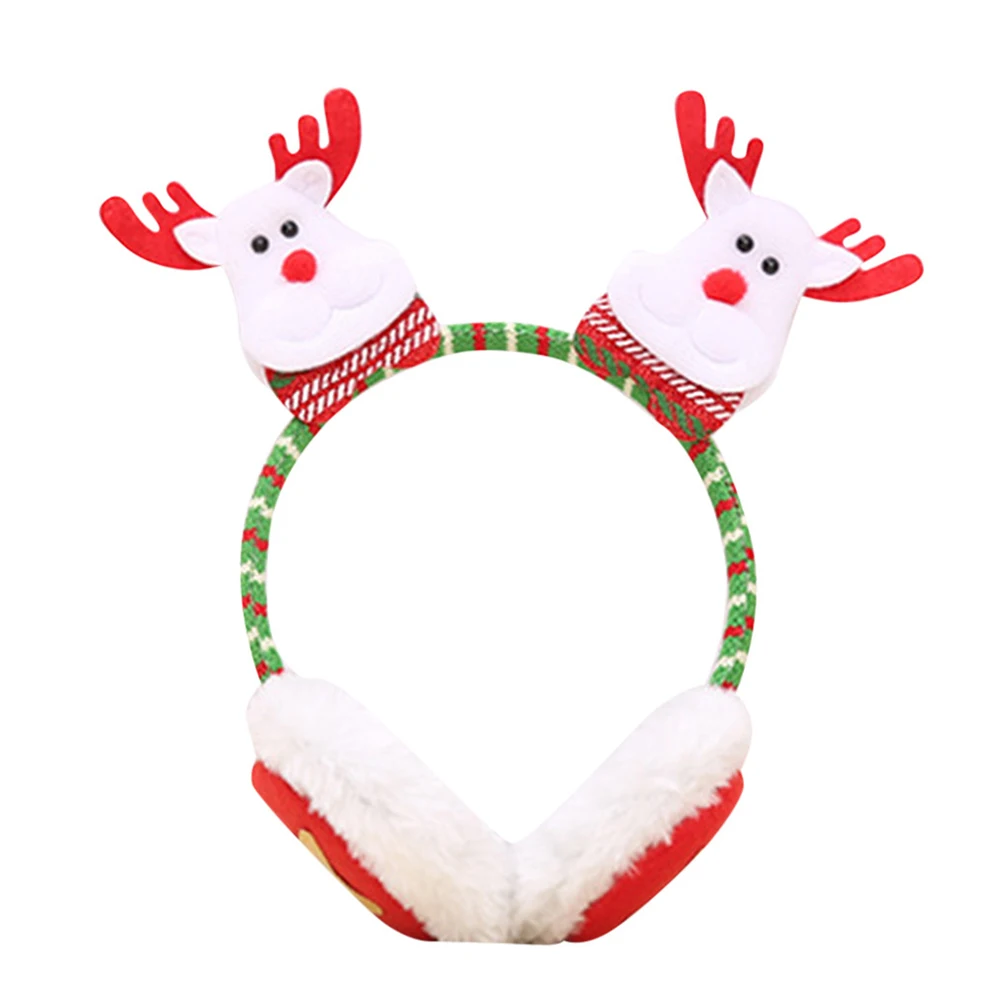 

Winter Warm Earmuffs For Kids Girls Boys Christmas Santa Claus Pattern Cartoon Oreilles Hairstick Hairbands Xmas Headbands #40