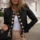 Женские офисные куртки, теплая блузка, офисные официальные пальто 2022 VONDA, женские костюмы, Весенняя верхняя одежда, Женская куртка оверсайз