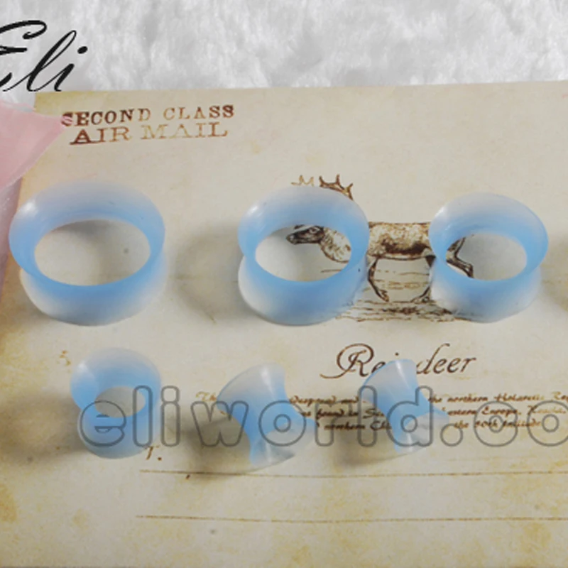 Eli 1 шт. силиконовые тоннели двойные расклешенные Затычки Для плоти туннели