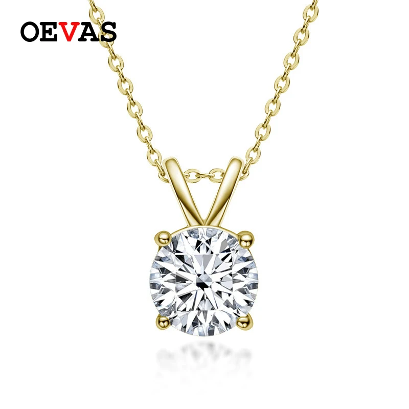 Oetas настоящее 1 карат D Цвет Moissanite кулон ожерелья для женщин Высокое качество 100%