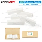 Цементный резистор 20 Вт 1 2,2 2,5 10 15 51 20 K Ом 20 кОм, керамические проволочные резисторы SQP20W 20 Вт 2R2 10R с фиксированным сопротивлением, 10 шт.