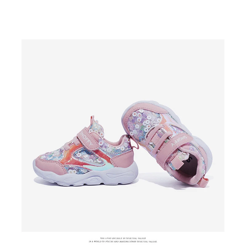 New Spring Kids Sport Sneakers Children Glitter Casual Baby Girls Black Brand Shoes Boys Mesh Sequin Trainers | Детская одежда и