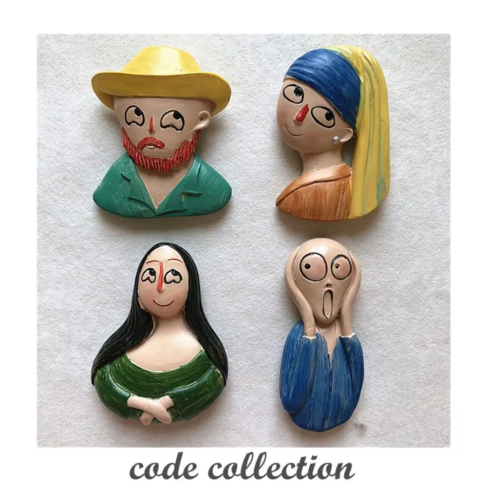 Новое поступление брошь булавка с милым мультяшным креативным рисунком Ван Гога