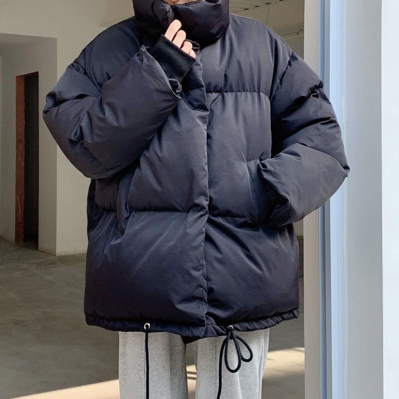 Winter Jacket Men's Parka Warm Fashion Solid Color Casual Short Coat Men Clothes Streetwear Loose Korean Couple Thick Coat M-5XL