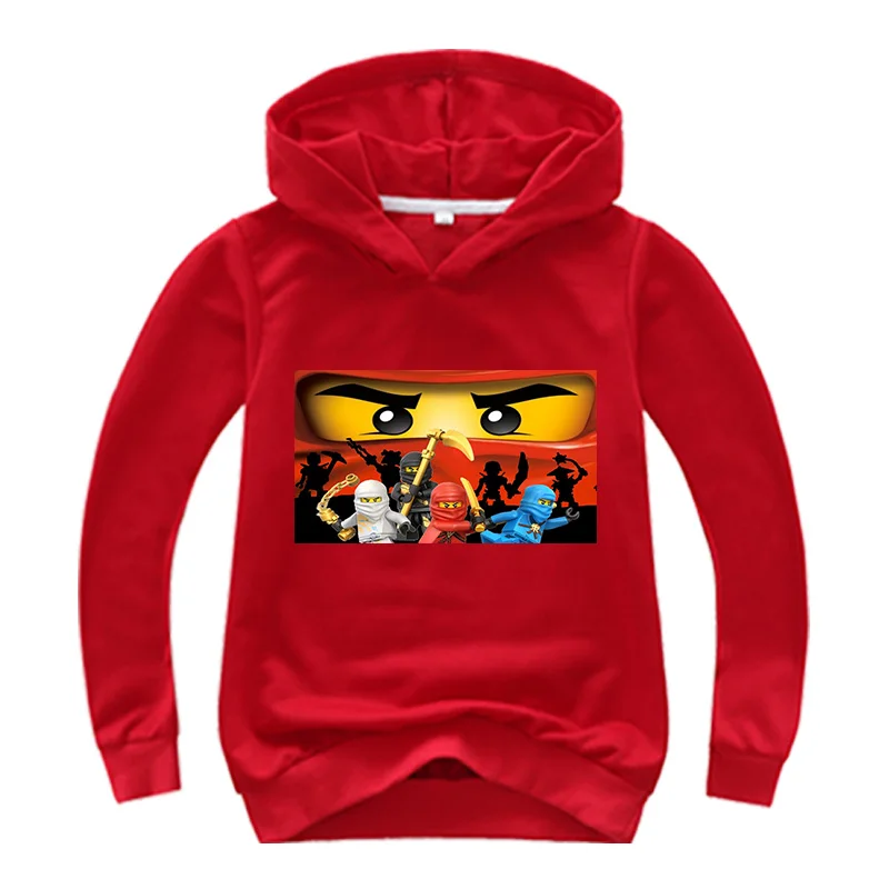 Новинка толстовка с капюшоном для мальчиков Legoes футболки детский Ninjago девочек