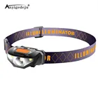 Налобный мини-фонарь ANYIGEDEJU, 3 режима, водонепроницаемый светодиодный фонарик с монолитным блоком светодиодов, налобный фонарь, налобный фонарь с головной повязкой, работает от батареек АА