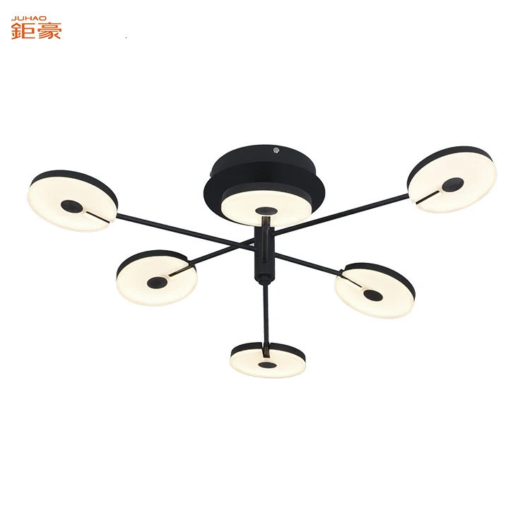 Черный декоративный светодиодный потолочный светильник для ресторана кафе