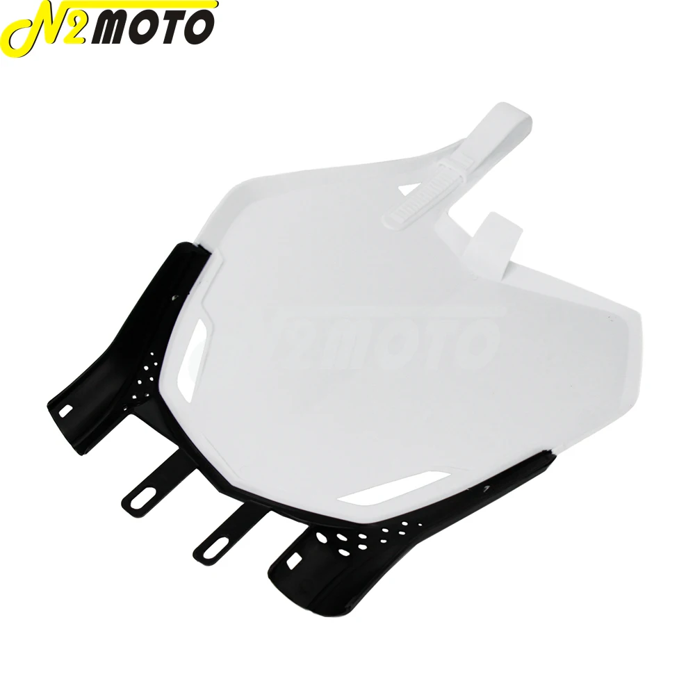 Передние таблички с номером мотоцикла универсальные белые и черные для Kawasaki Suzuki