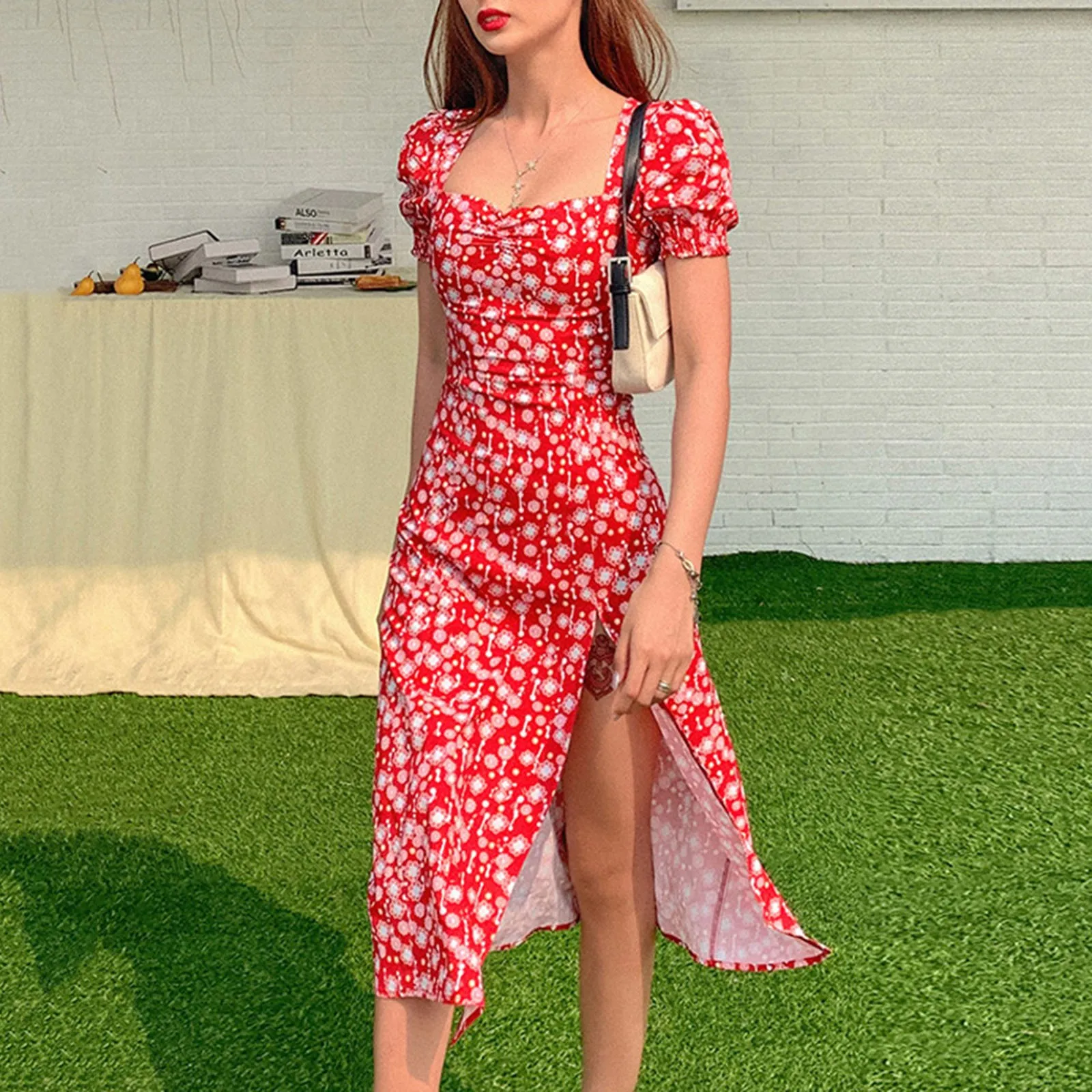 Винтажное Цветочное платье для беременных женщин цветочный принт пузырьковый