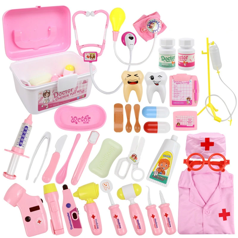Kids Doctor Toys Role Playing Games Set Dentist Toys Hospital Pretend Play Medical Kit Nurse Bag Toys For Children Best Gift images - 6