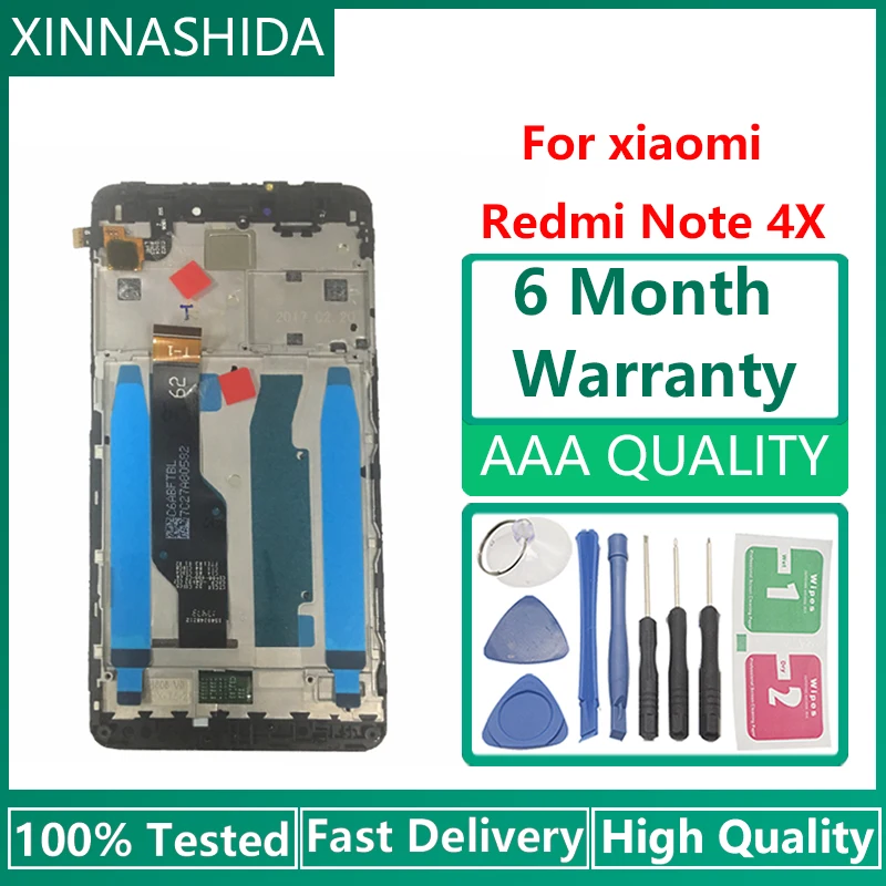 Качественный дисплей для Xiaomi Redmi Note 4X ЖК-дисплей сенсорный экран дигитайзер в