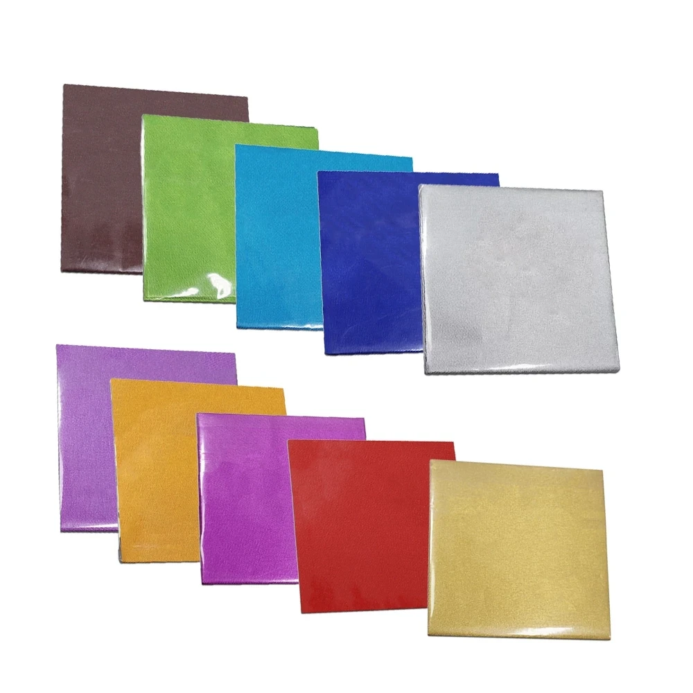 5000Pcs Disposable Colorful for Gift Candy Cookies Dry Meat Food Snack Packaging Glossy Tin Mylar Foil Chocolate Wrapping Paper