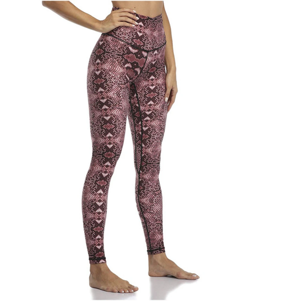 

2022 New Snakeskin Pattern Push Up Fitness Leggings Women Sexy Legging High Waist Sports Tight Stretch Pants легинсы женские