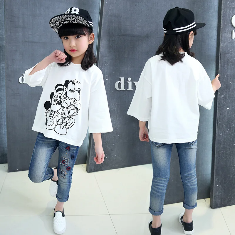 Детская одежда Disney Микки Маус подарок для девочек и мальчиков осенняя мультяшная