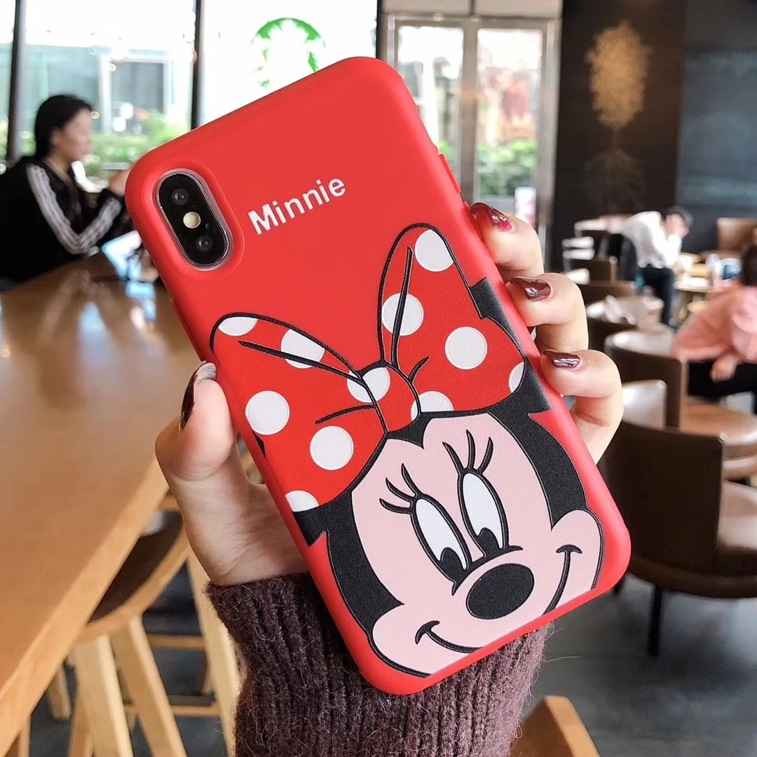 INS Couples Cute Cartoon Minnie Mouse cover for Apple iPhone 7 8 6 s Plus 11 Pro X XS Max XR Donald Duck Daisy 3D TPU Phone Case |