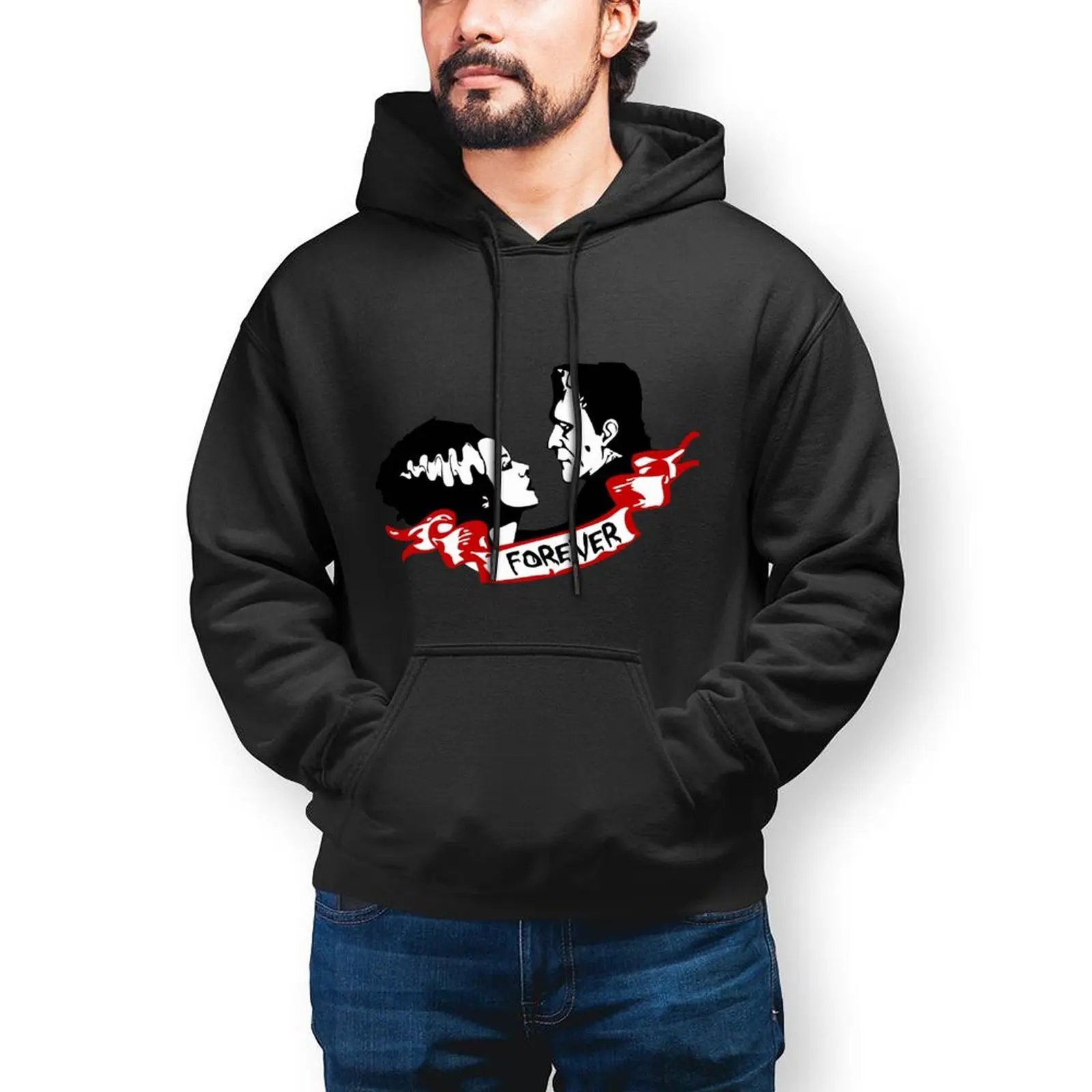 

Толстовки с капюшоном Frankenstein, хлопковый уличный пуловер, толстовка, осенняя длинная Повседневная Толстовка для мужчин XL