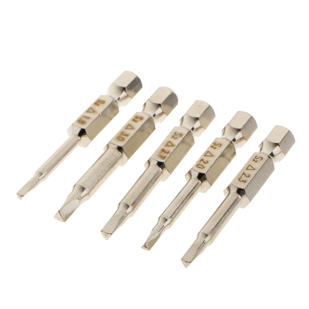 

5 XMagnetic Triangle Head Screwdriver Bits 1/4 Hex Shank 1.8/2/2.3/2.7/3.0mm