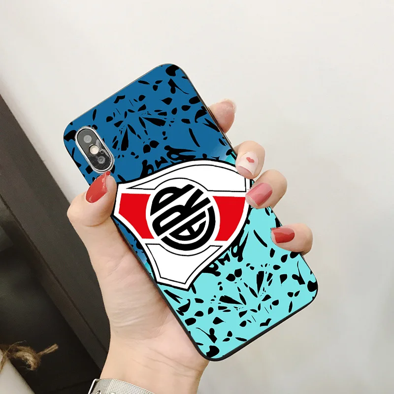 Чехол для телефона FC Ривер Плейт iphone XR 11 Pro XS Max X 5 5S черный DIY мягкий чехол Scocco SE 7 8 6