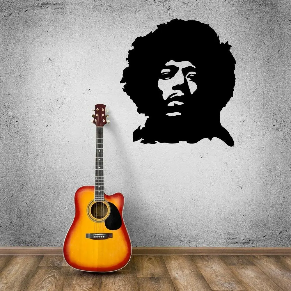 Рок настенные наклейки для гостиной гитары музыкальная гитара Jimmi Hendrix виниловые