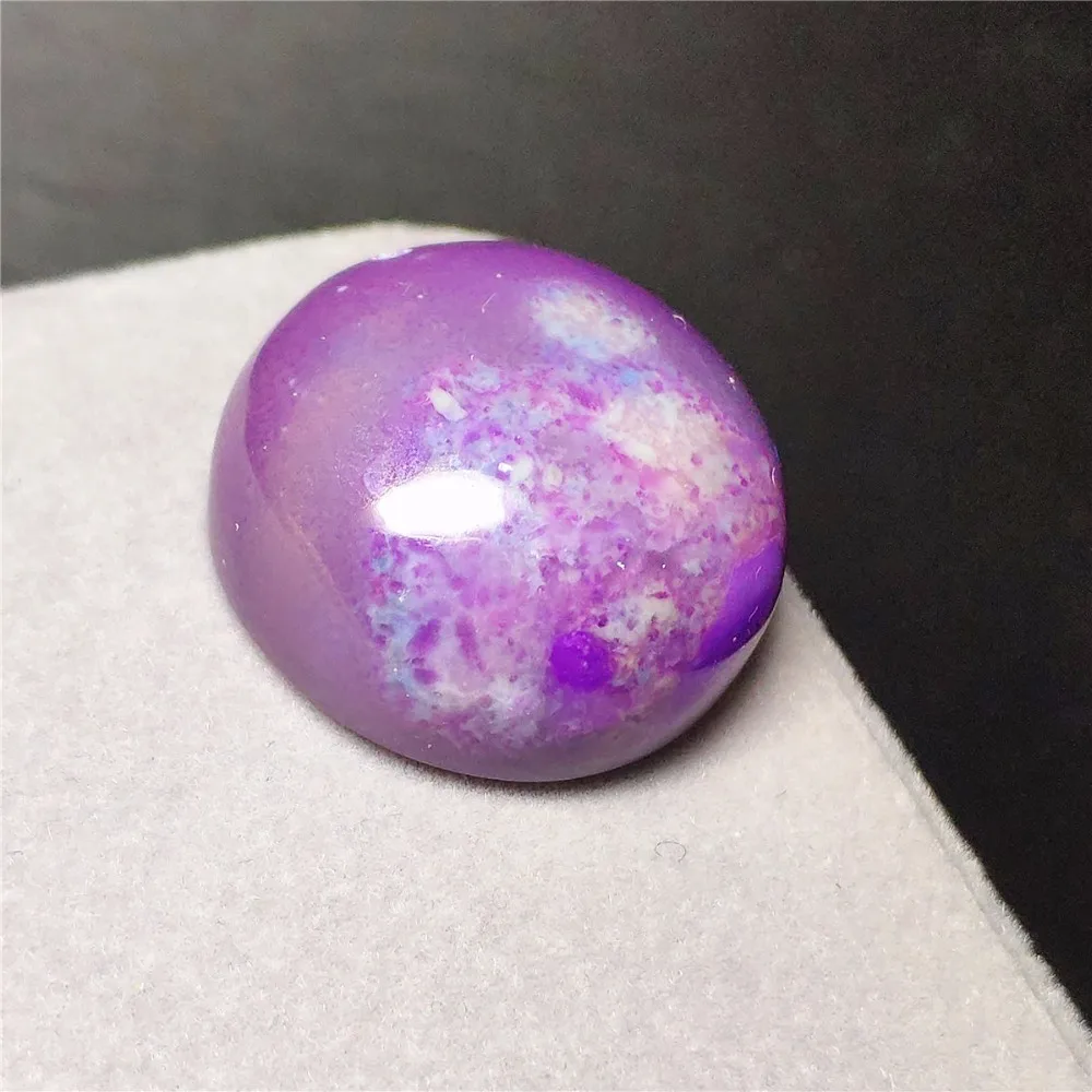 Подлинное натуральное фиолетовое розовое ожерелье Sugilite кулон с круглым камнем