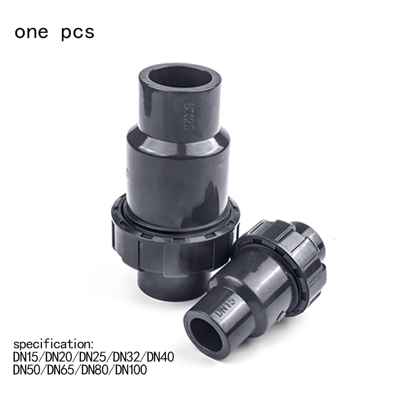 Шаровой обратный клапан из ПВХ невозвратный односторонний вертикальный для