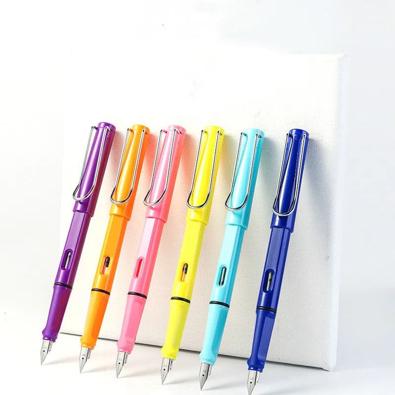 

1Pc Classic Fountain Pen Office School Supplies Candy Color Plastic Pen Cute Ink Pen For Student Business Gift Stationery 0.38mm