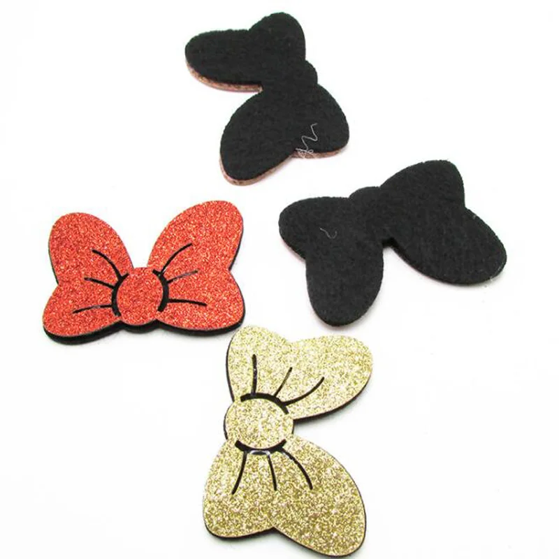 20 шт 6*4 3 см Микки галстук-бабочка горный хрусталь аппликации для ремесло одежда