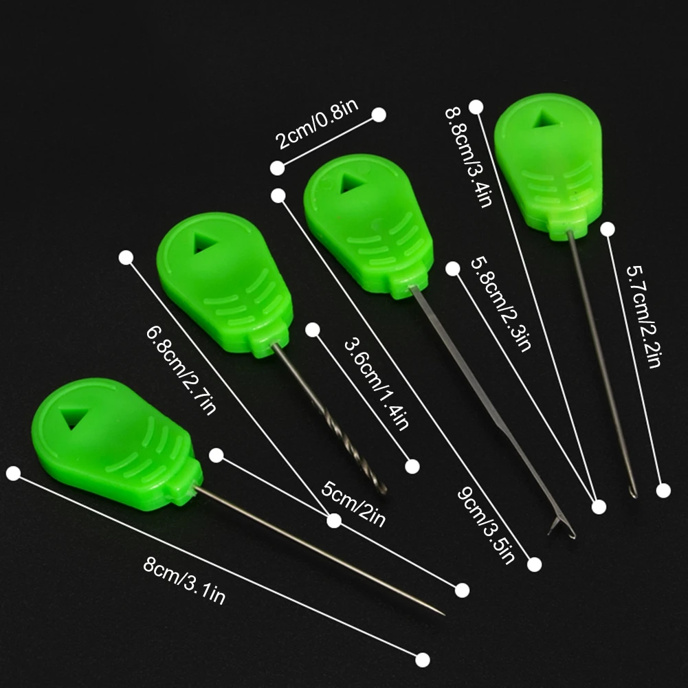 

Carp Fishing Accessories 1 Set/4 pcs Needle Kit Tool Set Stainless Baiting Drill Stringer Needle Fishing Tool